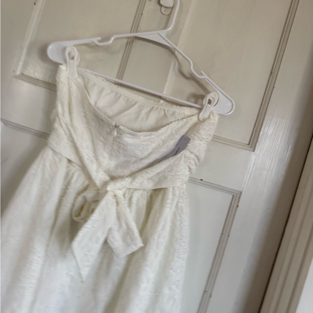 NWT Princes‎ Polly Seasons of Love strapless white mini dress size US 8 - Picture 9 of 11